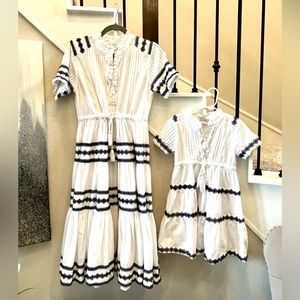 Mommy and me dresses. Adult size S, girl size 4/5T, like new, brand Ivy City Co
